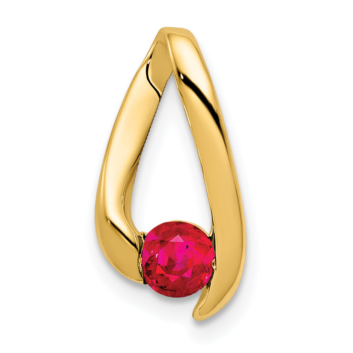14k 4mm Ruby Pendant-XP948R