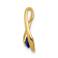14k 4mm Sapphire pendant-XP948S