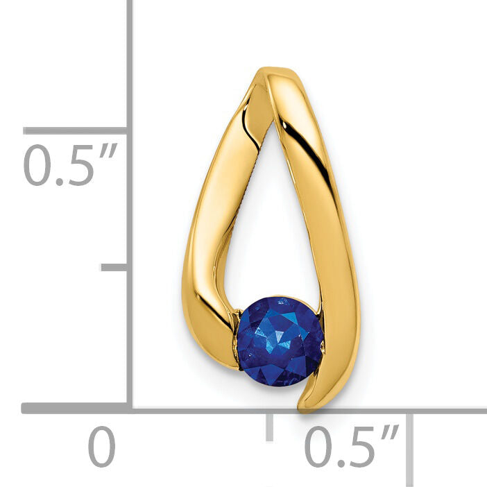 14k 4mm Sapphire pendant-XP948S