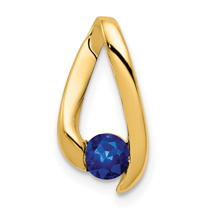 14k 4mm Sapphire pendant-XP948S