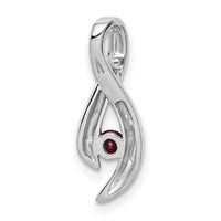 14k White Gold 3mm Ruby Pendant-XP951R