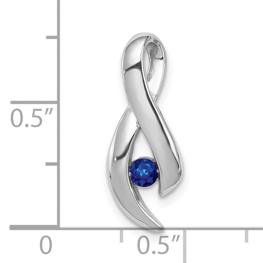 14k White Gold Sapphire pendant-XP951S