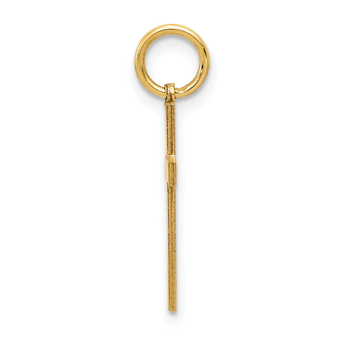 14K Laser Designed Cross Charm-XR1008