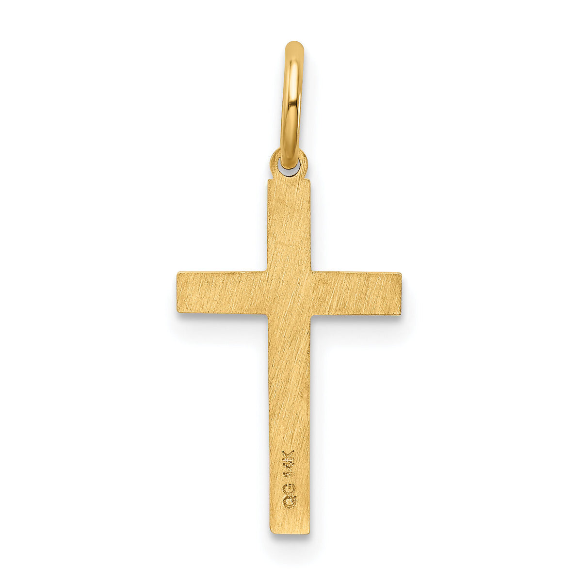 14K Laser Designed Cross Charm-XR1008