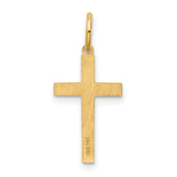14K Laser Designed Cross Charm-XR1008