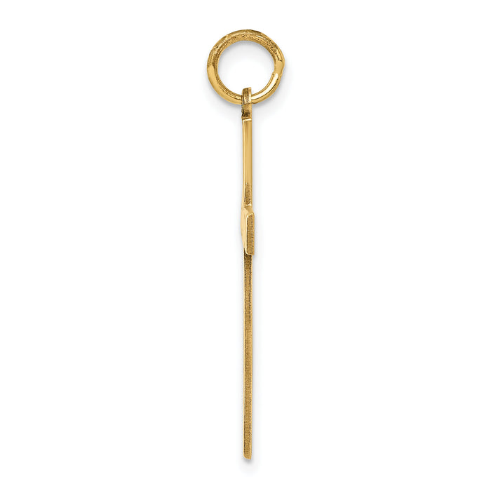 14K Laser Designed Cross Pendant-XR1010