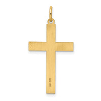 14K Laser Designed Cross Pendant-XR1010