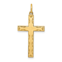 14K Laser Designed Cross Pendant-XR1010