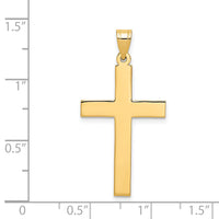 14k Sandblasted Cross Pendant-XR102