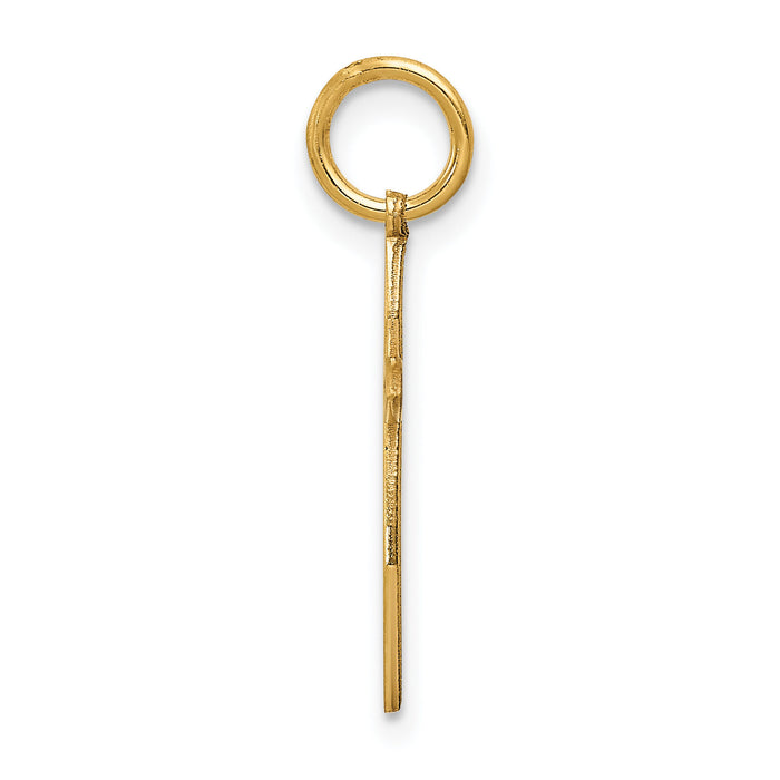14K Laser Designed Passion Cross Charm-XR1036
