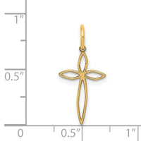 14K Laser Designed Passion Cross Charm-XR1036