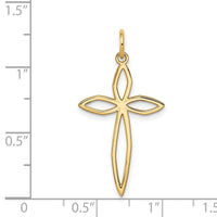 14K Laser Designed Passion Cross Pendant-XR1038