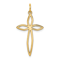 14K Laser Designed Passion Cross Pendant-XR1038