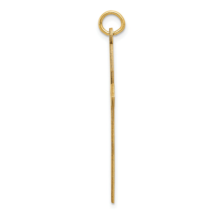 14K Laser Designed Passion Cross Pendant-XR1039
