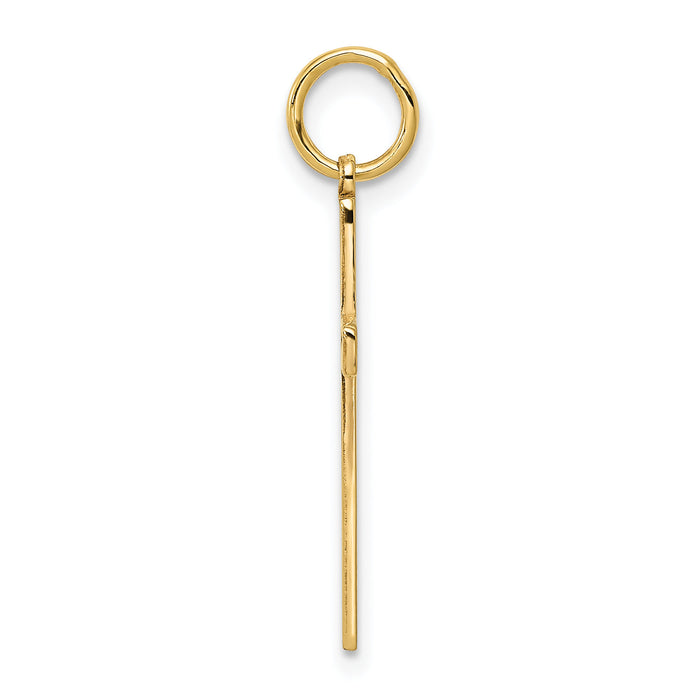 14K Laser Designed Cross Charm-XR1049