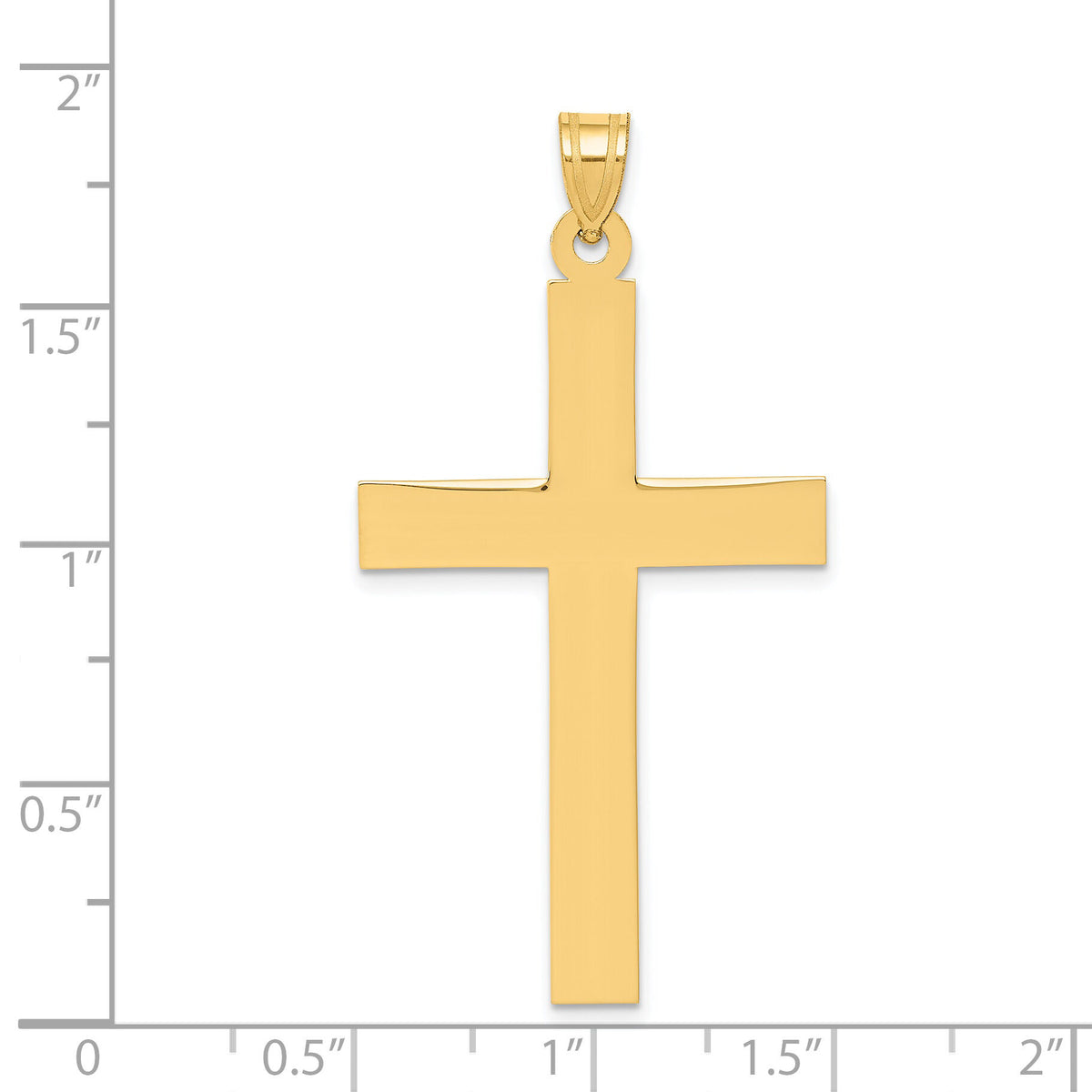 14k Sandblasted Cross Pendant-XR105