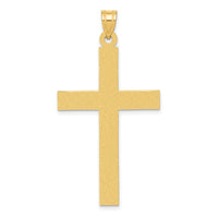 14k Sandblasted Cross Pendant-XR105