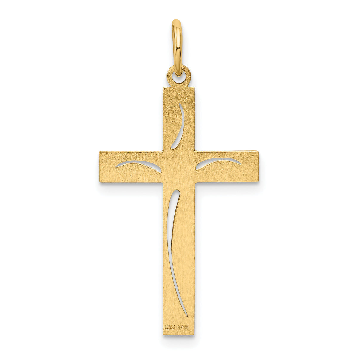 14K Laser Designed Cross Pendant-XR1050