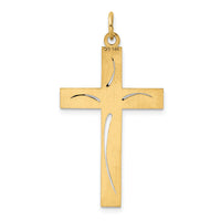 14K Laser Designed Cross Pendant-XR1051
