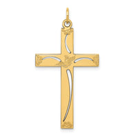 14K Laser Designed Cross Pendant-XR1051