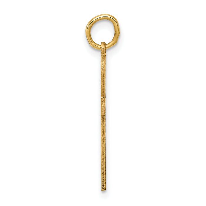 14K Laser Designed Ankh Cross Charm-XR1065