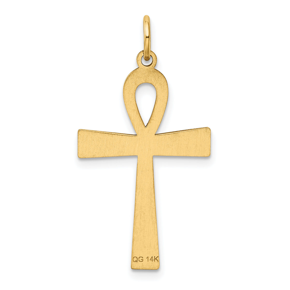14K Laser Designed Ankh Cross Pendant-XR1066