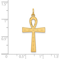 14K Laser Designed Ankh Cross Pendant-XR1066