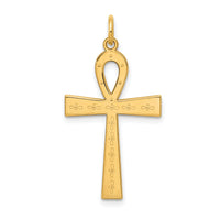 14K Laser Designed Ankh Cross Pendant-XR1066