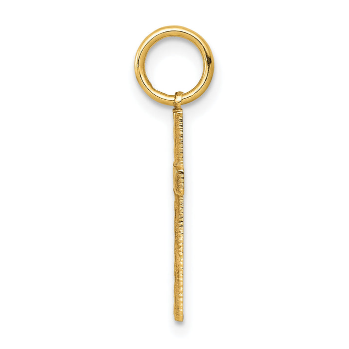 14K Laser Designed Cross Charm-XR1090