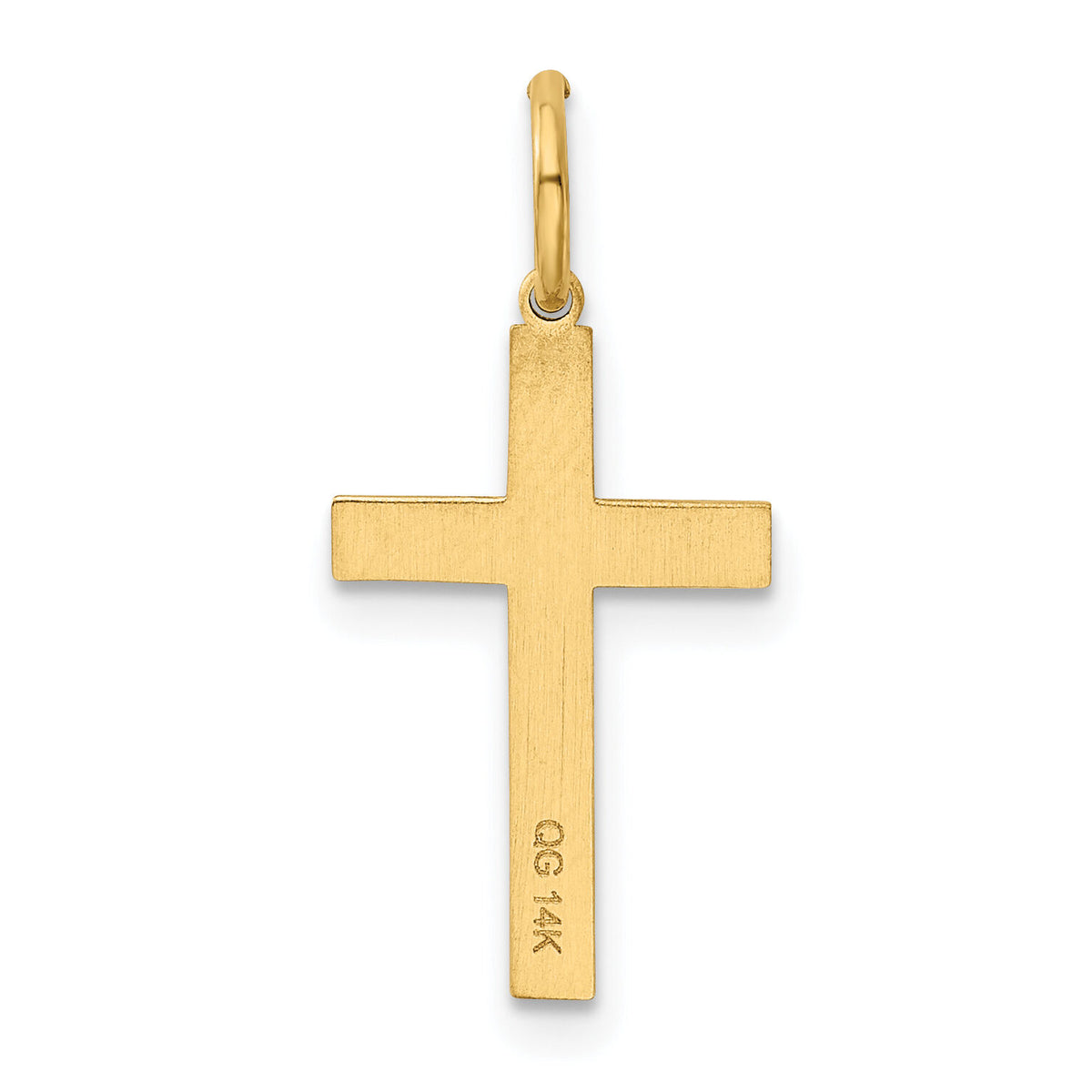 14K Laser Designed Cross Charm-XR1090