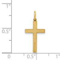 14K Laser Designed Cross Charm-XR1090