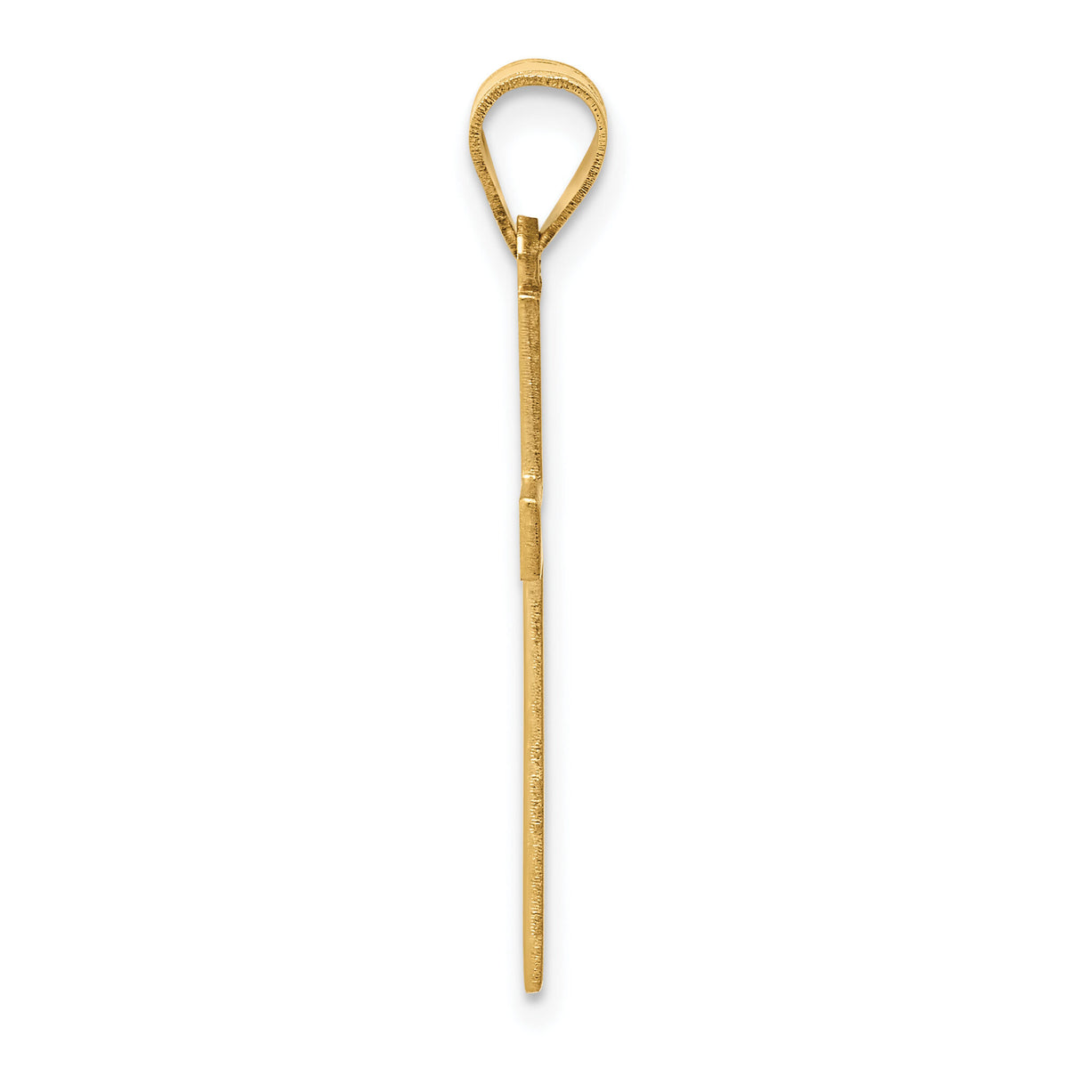 14k Florentine Satin Cross Pendant-XR111