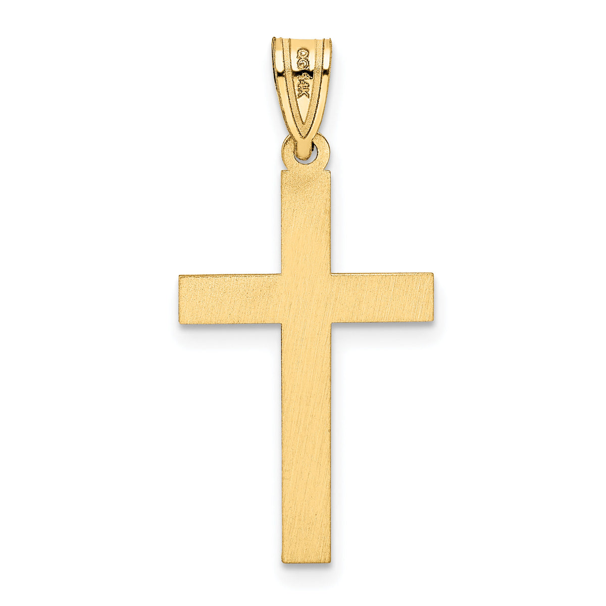 14k Florentine Satin Cross Pendant-XR111