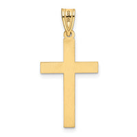 14k Florentine Satin Cross Pendant-XR111