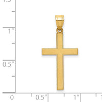 14k Florentine Satin Cross Pendant-XR111