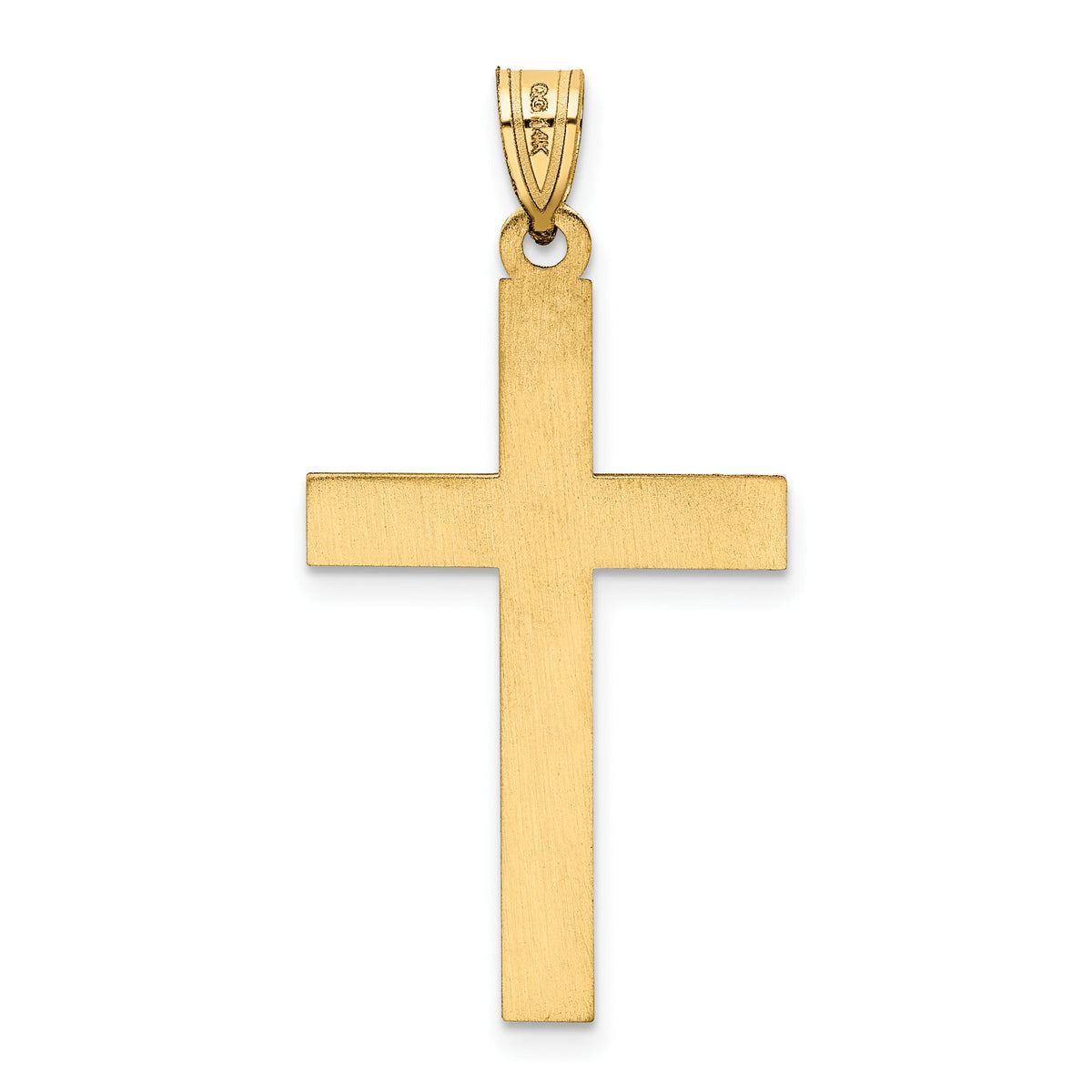 14k Florentine Satin Cross Pendant-XR112