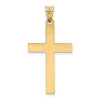 14k Florentine Satin Cross Pendant-XR112