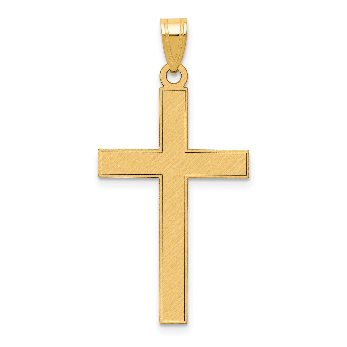 14k Florentine Satin Cross Pendant-XR112