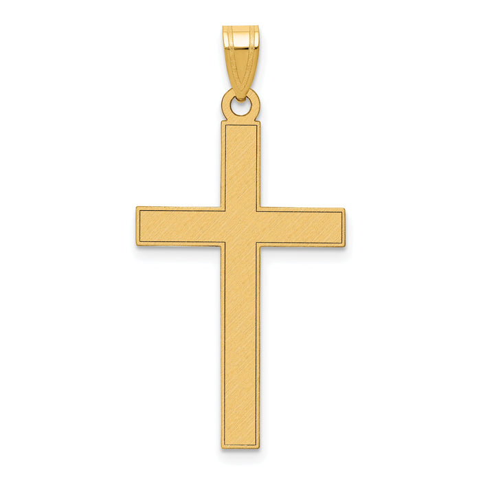 14k Florentine Satin Cross Pendant-XR112