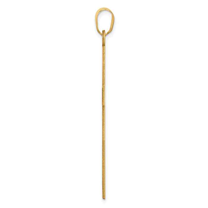 14k Florentine Satin Cross Pendant-XR113