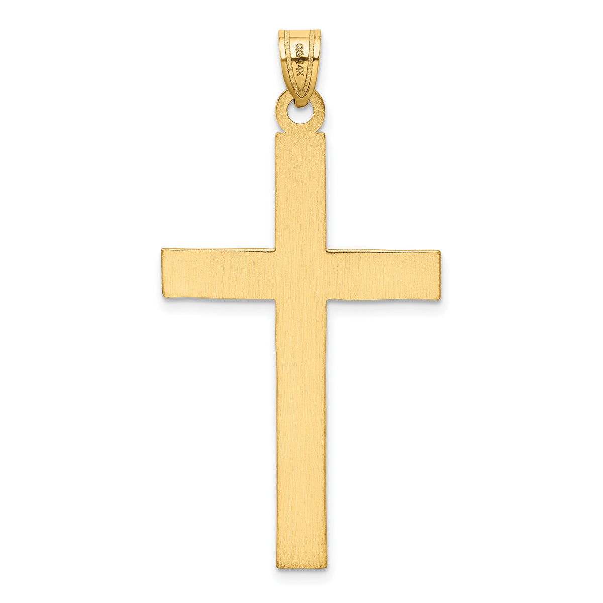14k Florentine Satin Cross Pendant-XR113