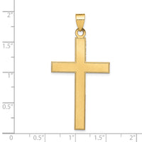14k Florentine Satin Cross Pendant-XR113
