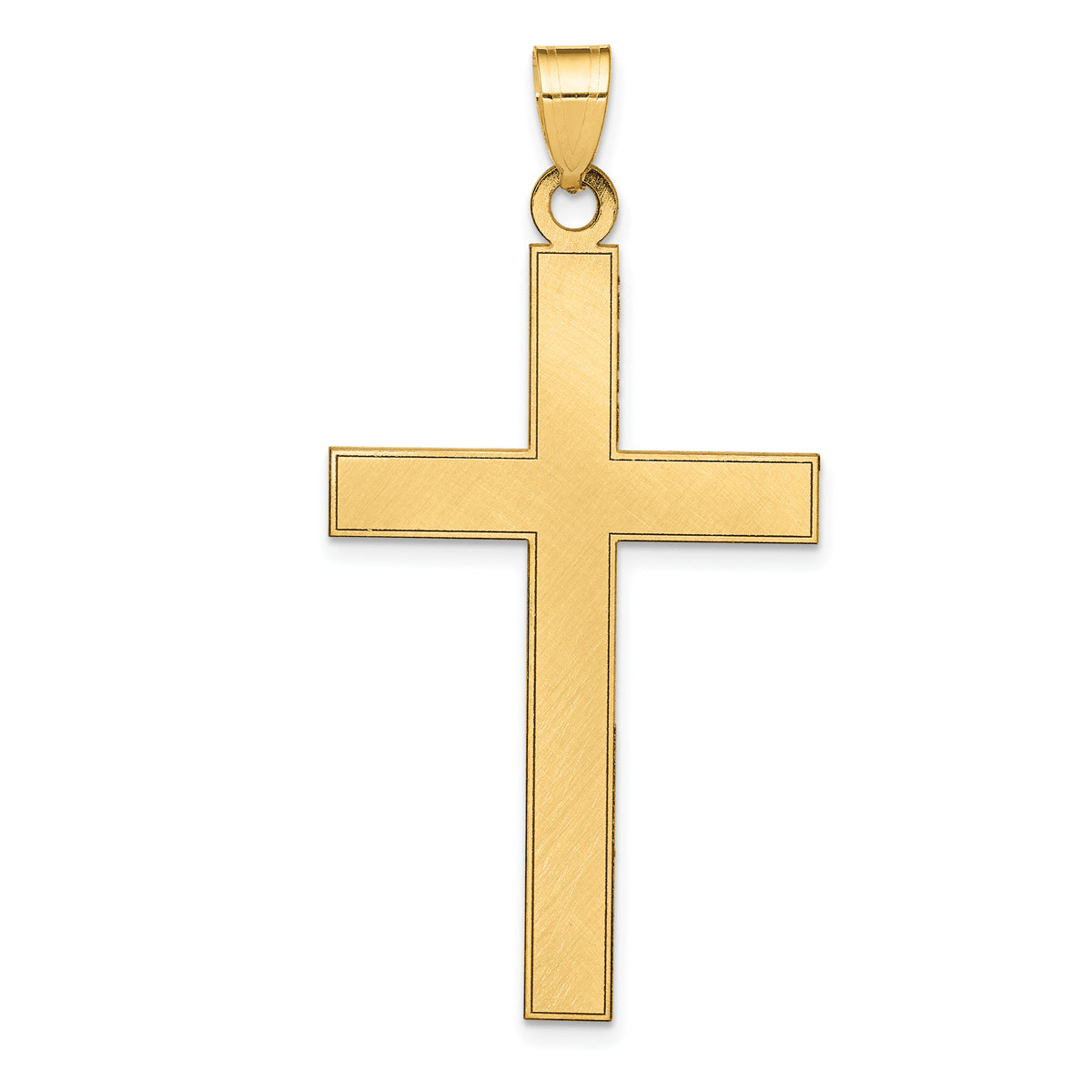 14k Florentine Satin Cross Pendant-XR113