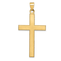14k Florentine Satin Cross Pendant-XR113
