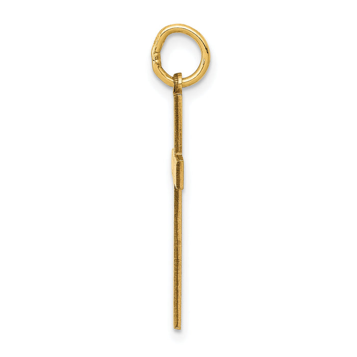 14K Laser Designed Cross Charm-XR1145