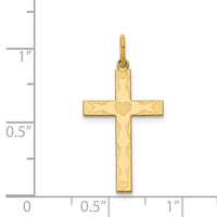 14K Laser Designed Cross Charm-XR1145