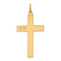 14K Laser Designed Cross Pendant-XR1198