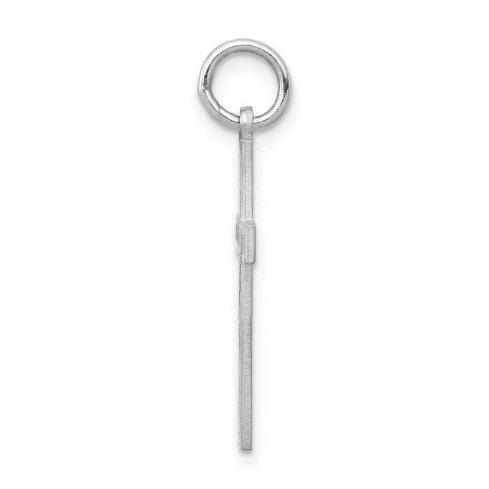14K White Gold Laser Designed Cross Charm-XR1201