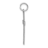 14K White Gold Laser Designed Cross Charm-XR1202