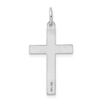 14K White Gold Laser Designed Cross Charm-XR1202